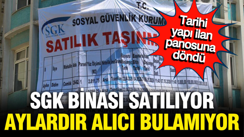 Aydın’daki Tarihi SGK Binası Sahipsiz Kaldı: İlan Panosuna Dönüştü