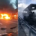 Otoyolda Yangın Faciası: Yolcu Otobüsü Alev Aldı