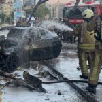 Şişli’de Kontrolden Çıkan Araç Yangına Neden Oldu